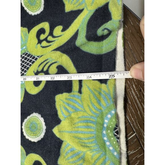 VGUC J. McLaughlin Henley Sweater Medium Navy Lime Green Print READ - Picture 11 of 11